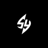 sy monogram logo esport of gaming eerste concept vector
