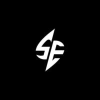 se monogram logo esport of gaming eerste concept vector