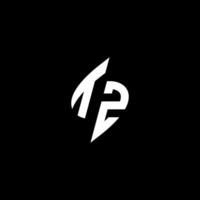 tz monogram logo esport of gaming eerste concept vector