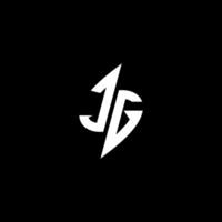 jg monogram logo esport of gaming eerste concept vector