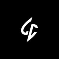 lc monogram logo esport of gaming eerste concept vector