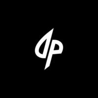 dp monogram logo esport of gaming eerste concept vector