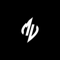mu monogram logo esport of gaming eerste concept vector