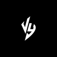 vy monogram logo esport of gaming eerste concept vector