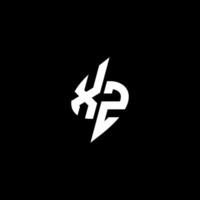 xz monogram logo esport of gaming eerste concept vector