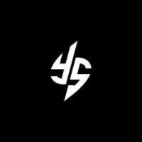 ja monogram logo esport of gaming eerste concept vector