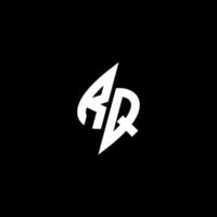 rq monogram logo esport of gaming eerste concept vector