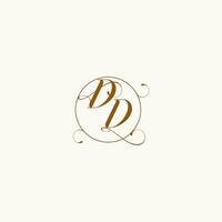 dd bruiloft monogram eerste in perfect details vector