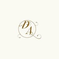 da bruiloft monogram eerste in perfect details vector