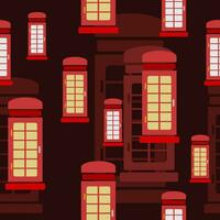 bewerkbare donker achtergrond typisch rood traditioneel Engels telefoon stand in vlak stijl vector illustratie net zo naadloos patroon voor Engeland cultuur traditie en geschiedenis verwant ontwerp