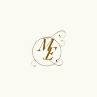 me bruiloft monogram eerste in perfect details vector