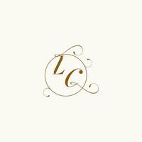 lc bruiloft monogram eerste in perfect details vector