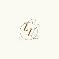 lu bruiloft monogram eerste in perfect details vector