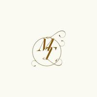 mt bruiloft monogram eerste in perfect details vector