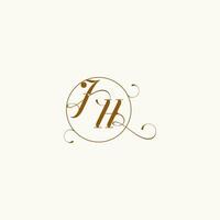 jh bruiloft monogram eerste in perfect details vector