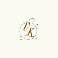 vk bruiloft monogram eerste in perfect details vector