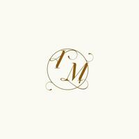 im bruiloft monogram eerste in perfect details vector