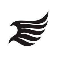 silhouet van zwart vleugel illustratie vector ontwerp sjabloon