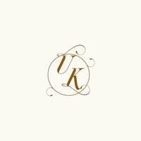 uk bruiloft monogram eerste in perfect details vector