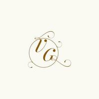 vg bruiloft monogram eerste in perfect details vector