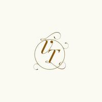 ww bruiloft monogram eerste in perfect details vector