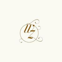 wz bruiloft monogram eerste in perfect details vector