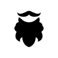 de kerstman baard snor icoon ontwerp vector