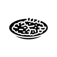 iskender kebab Turks keuken glyph icoon vector illustratie