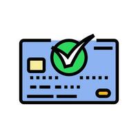 credit kaart groen controleren kleur icoon vector illustratie
