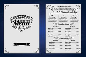 voedsel restaurant menu en poster ontwerp vector