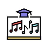 muziek- onderwijs primair school- kleur icoon vector illustratie