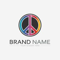 vrede logo en ontwerp vector illustratie concept ontwerp