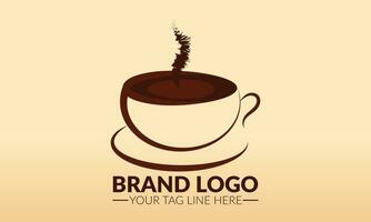 koffie logo. thee kop logo of icoon. thee logo. vector