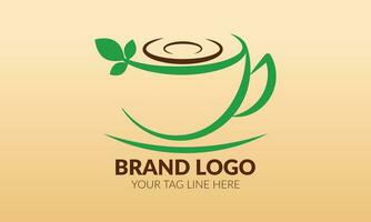 koffie logo. thee kop logo of icoon. thee logo. vector