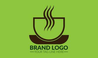 koffie logo. thee kop logo of icoon. thee logo. vector