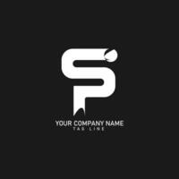 sp logo , brief sp logo ontwerp , abstract sp logo , schoon en modern logo stijl . vector