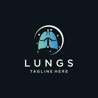 long zorg logo ontwerpen natuur longen logo concept vector longen Gezondheid logo sjabloon premie vector