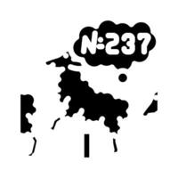 tellen schapen slaap nacht glyph icoon vector illustratie