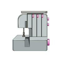 naaien overlock tekenfilm vector illustratie