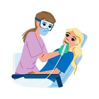 zorg tandheelkundig hygiënist tanden vector