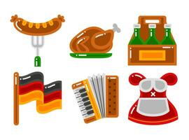 oktoberfeest voorwerpen vector illustraties reeks