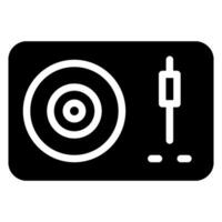 draaitafel glyph-pictogram vector