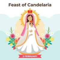 vector illustratie feest van candelaria. vector eps 10