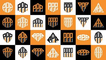 modern technologie lijn eerste brief p ppp pppp logo ontwerp reeks vector