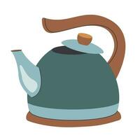 vector illustratie van een keuken waterkoker geïsoleerd Aan een wit achtergrond. keuken items en thee partij artikelen.