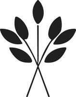 bloem of blad logo in een minimalistische stijl voor decoratie vector