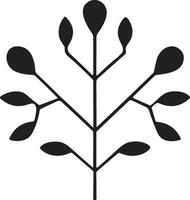 bloem of blad logo in een minimalistische stijl voor decoratie vector