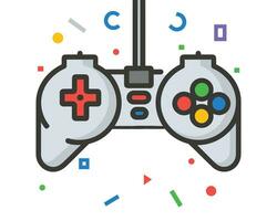 joypad vector vlak kleur icoon. spel bedieningshendel vector grafiek