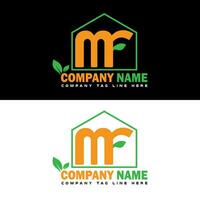 m f brief Mark logo ontwerp vector