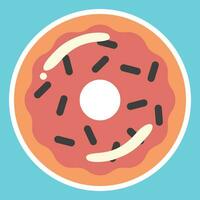 donut icoon. vlak illustratie van donut icoon voor web ontwerp vector